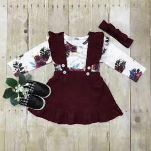Rose Ruffle Jumper Set